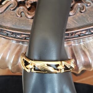 Gold Geometric Patterned Bracelet